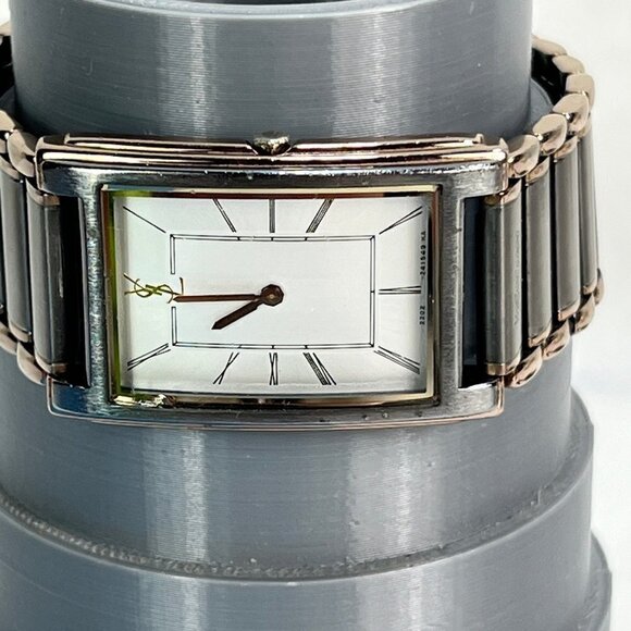 YVES SAINT LAURENT YSL STAINLESS STEEL WATCH New Battery Works! - Picture 10 of 13